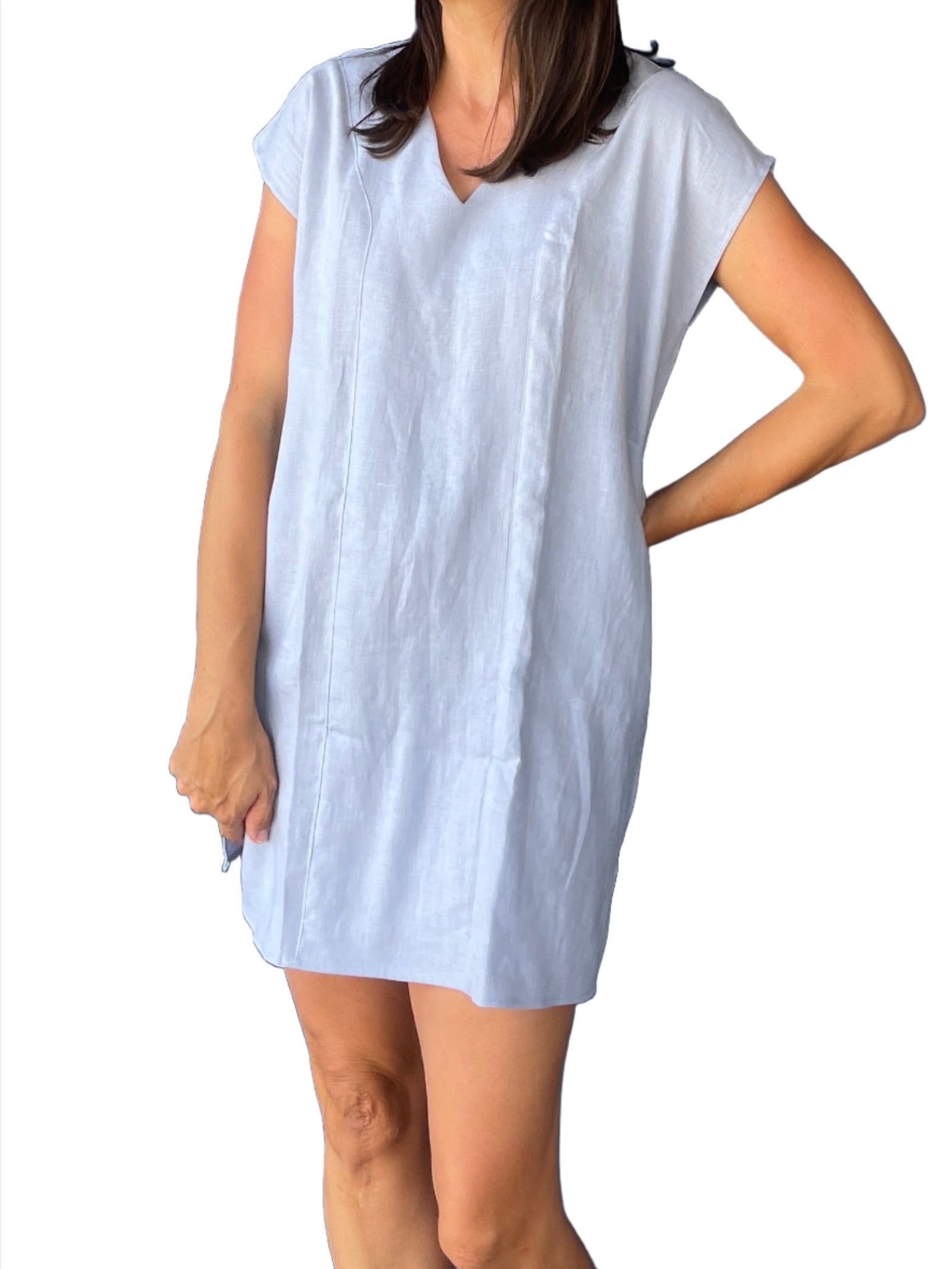 lola linen dress Sky Blue Lola Linen Kaftan