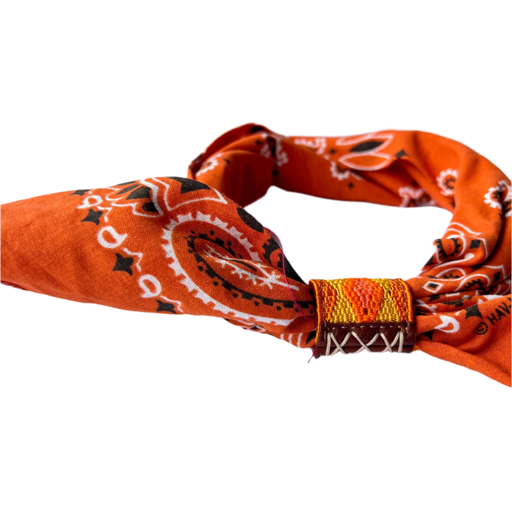 Orange Bandana Paisley Slides Bandana Orange Paisley | 12 Pack | Groomer main image 4