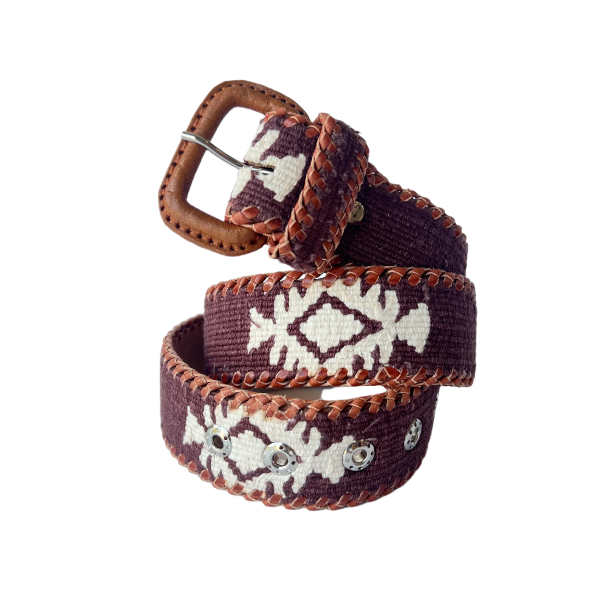 Arloom Rancho Belt Handwoven Leather Rancho Belt - Black Multi – arloom main image 3