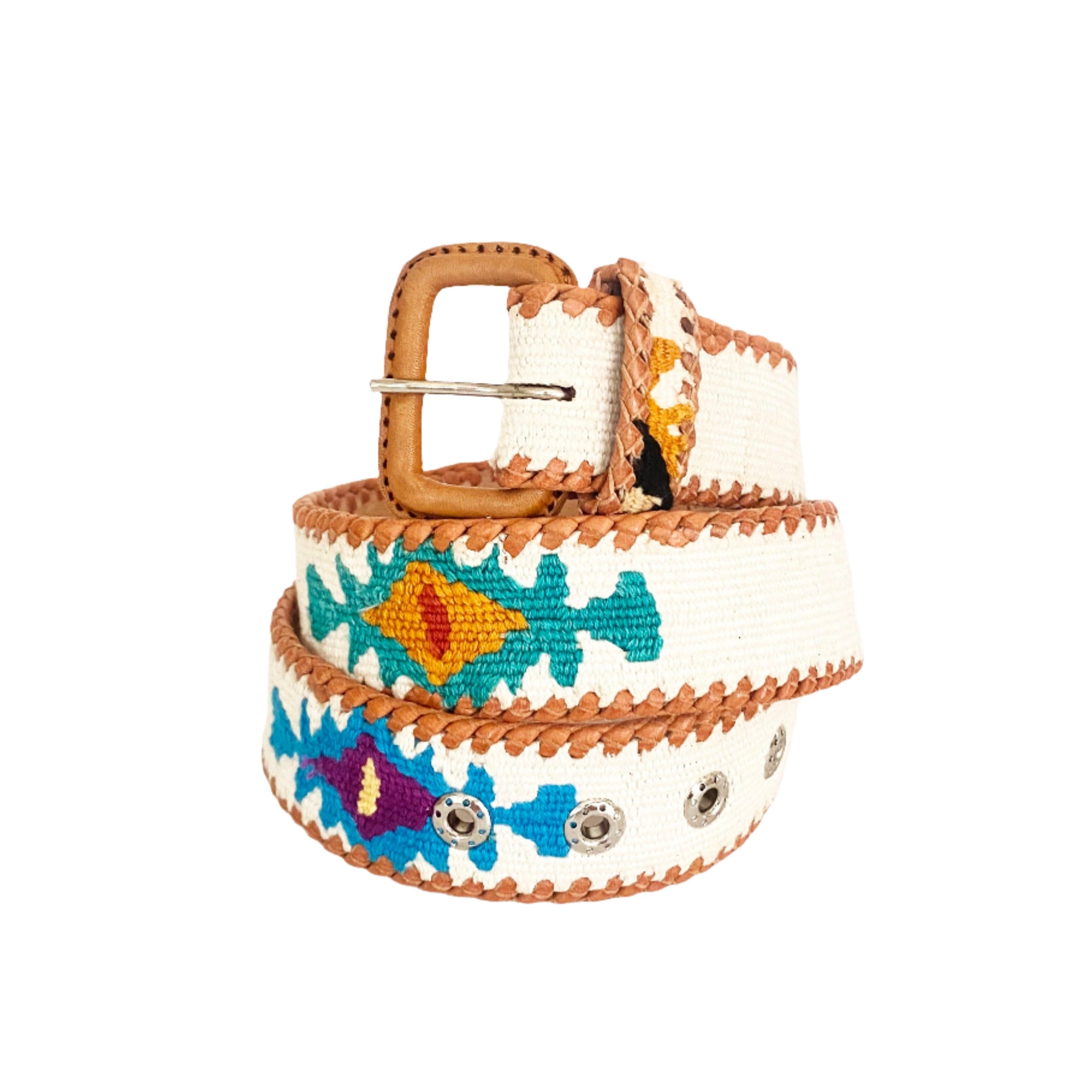 Rancho Belt - Cream Multicolor