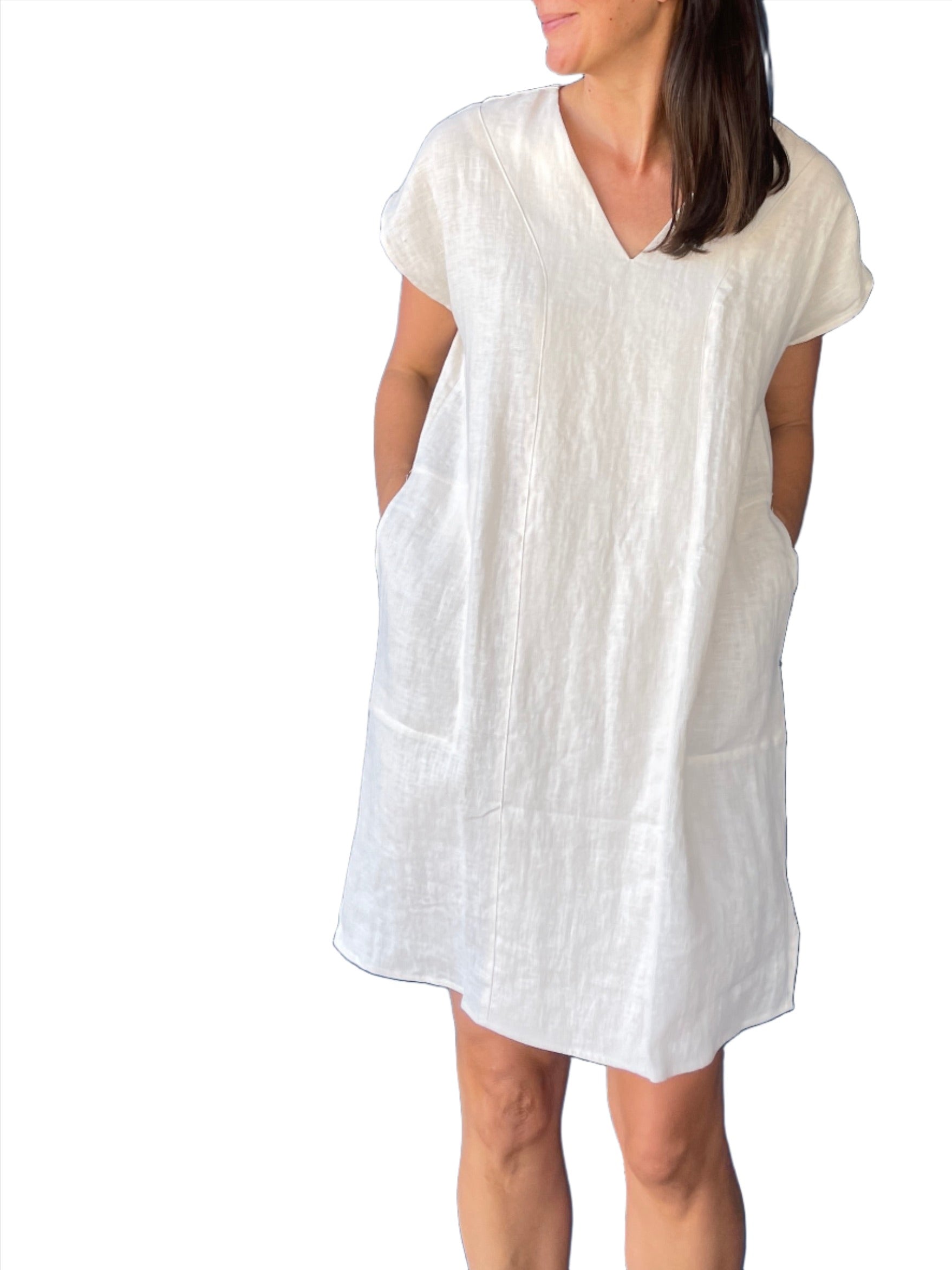 Cream Lola Linen Kaftan