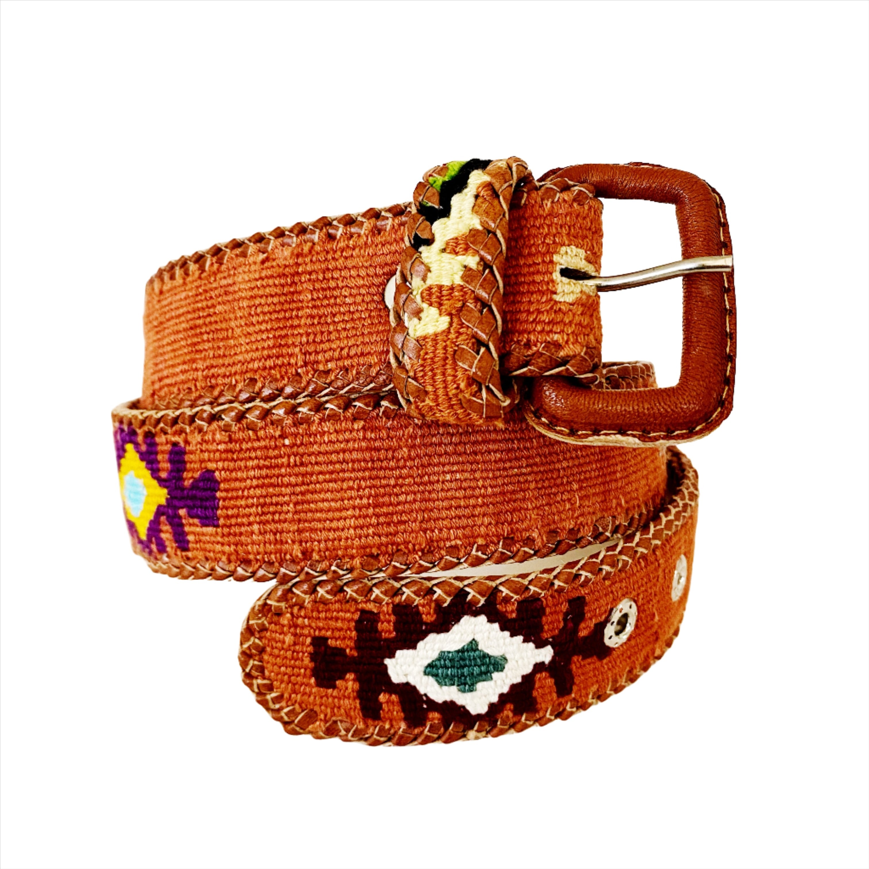 Arloom Rancho Belt Handwoven Leather Rancho Belt - Black Multi – arloom main image 4